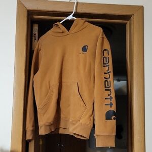 Carhartt Men's Tan Hoodie with Logo